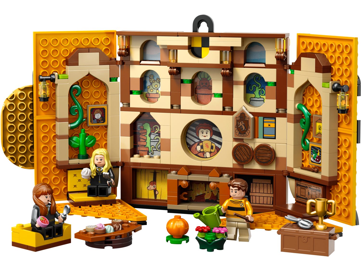 LEGO® 76412 Harry Potter Hausbanner Hufflepuff Konstruktionsspielzeug Spielbausteine, (Set, 313 St., Unterhaltung)