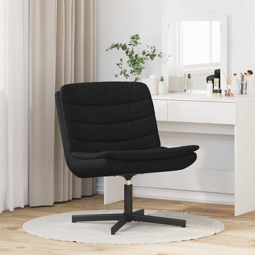 vidaXL Stuhl Drehstuhl Schwarz 63 x 75 x 76 cm Stoff (1 St) – Bild 3 von 5