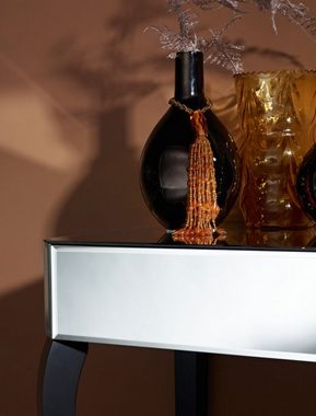 Casa Padrino Beistelltisch Luxus Spiegelglas Beistelltisch mit Schublade 71 x 41 x H. 76 cm - Hotel Möbel
