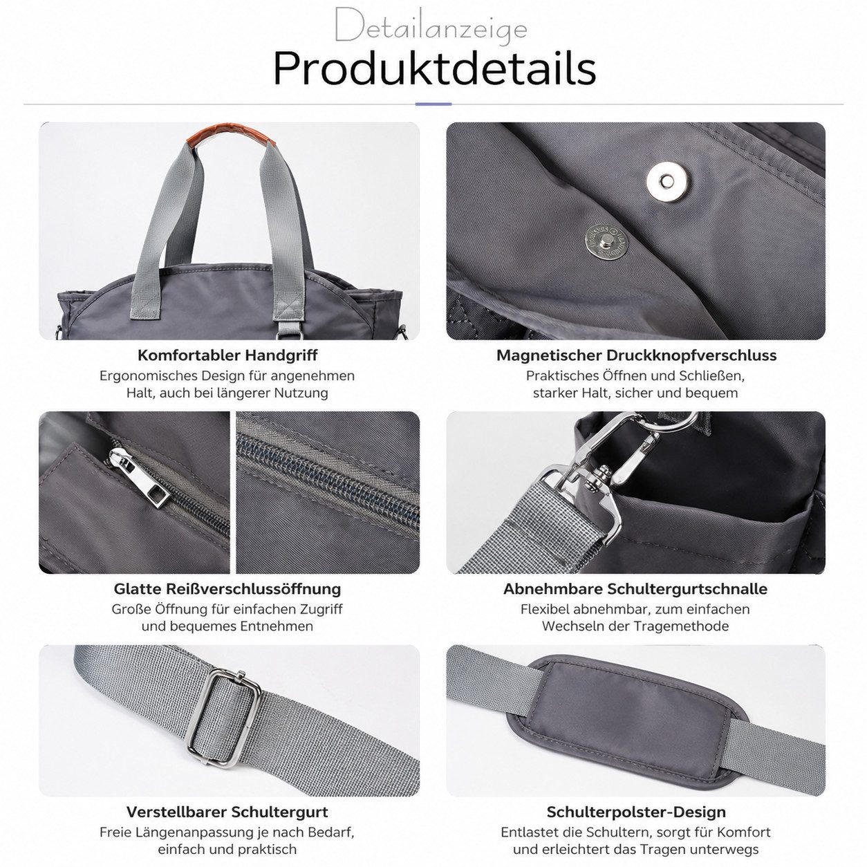 Forrlite Wickeltasche Baby Wickelrucksack (Große Multifunktionale Babytasche für Reisen, Kinderwagentasche für Mama und Papa) – Bild 5 von 5