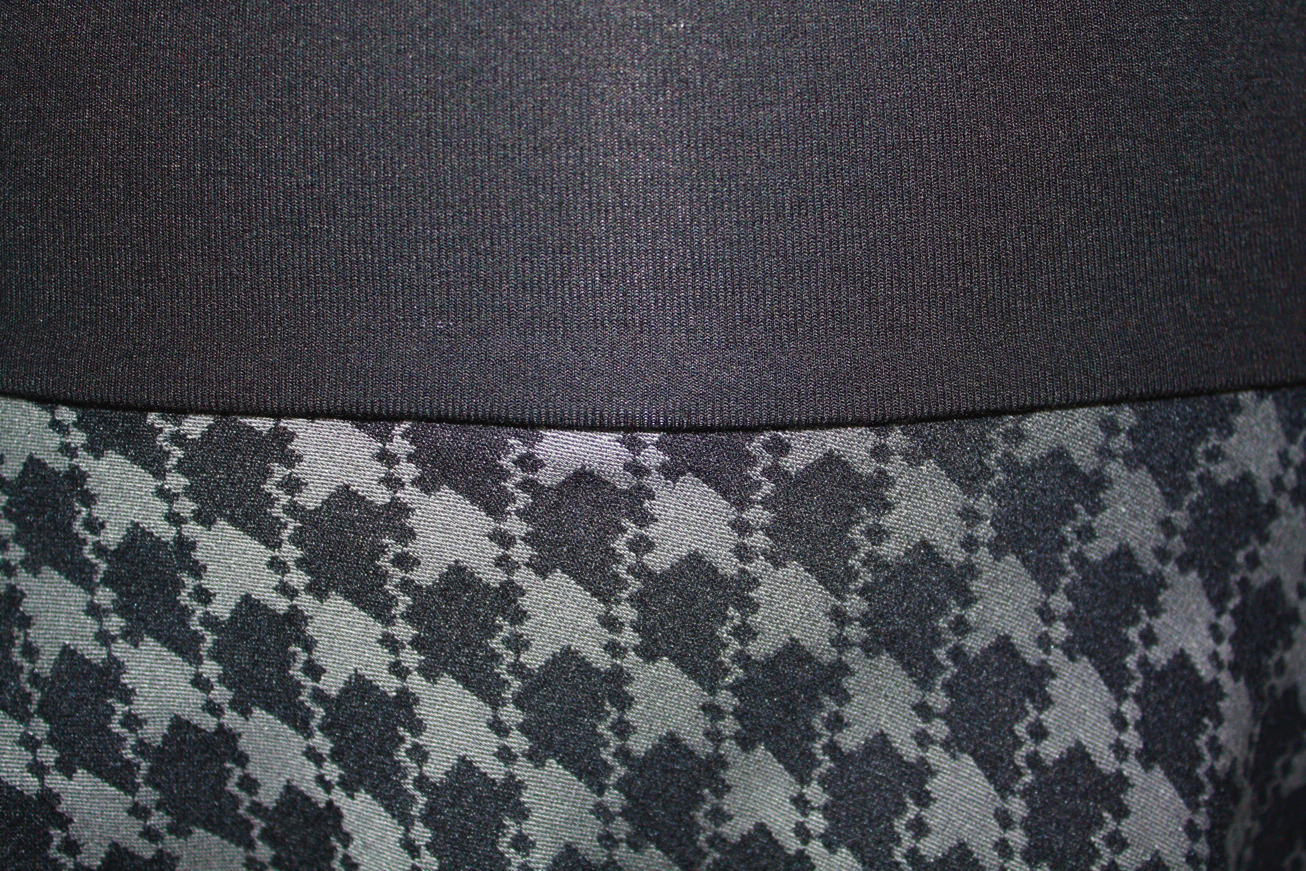 dunkle design A-Linien-Rock 56cm Twillstretch Asymmetrisch Grau Schwarz elastischer Bund