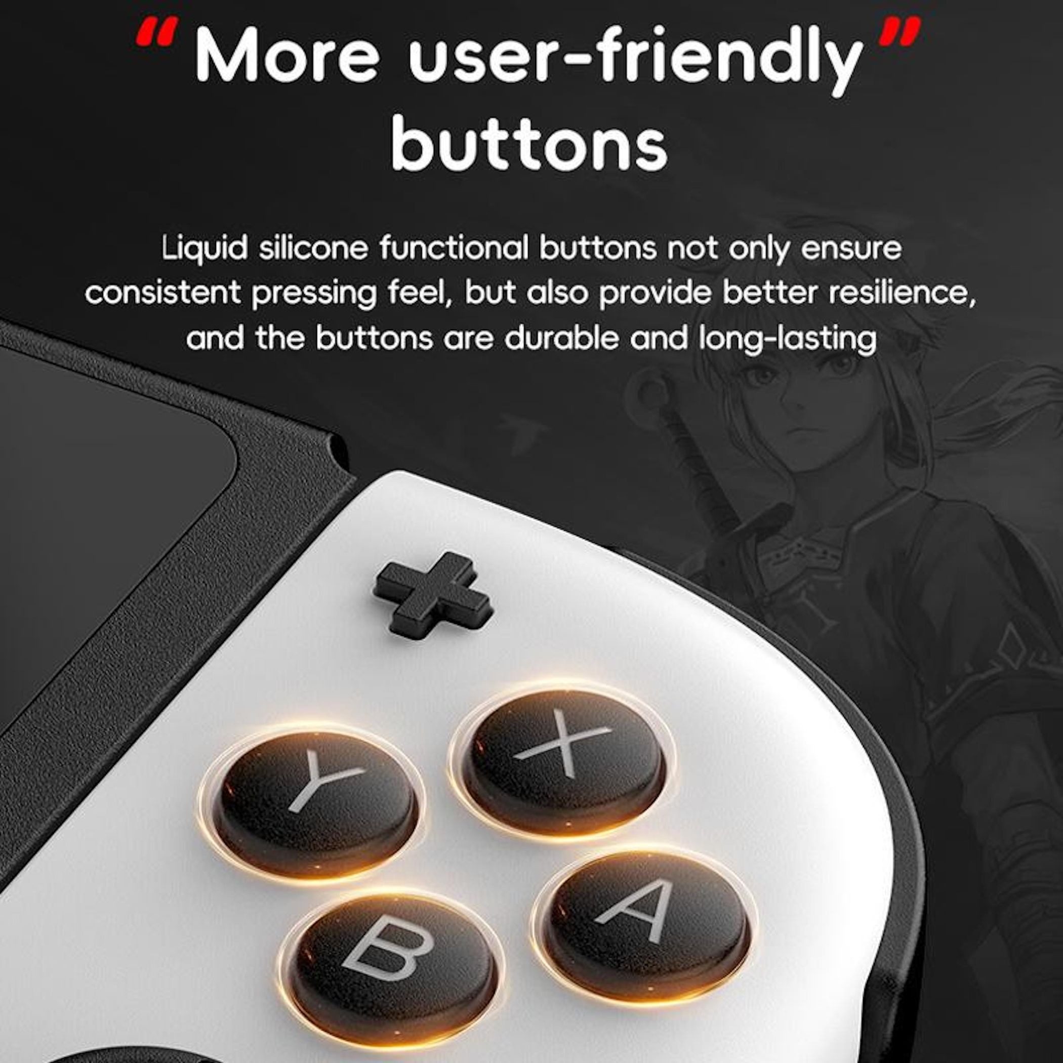 Wigento Für Nintendo Switch Split Controller mit Hall Joysticks RGB Schwarz Switch-Controller (Hall Effect Joysticks, 6-Achsen-Sensor, RGB-Beleuchtung)