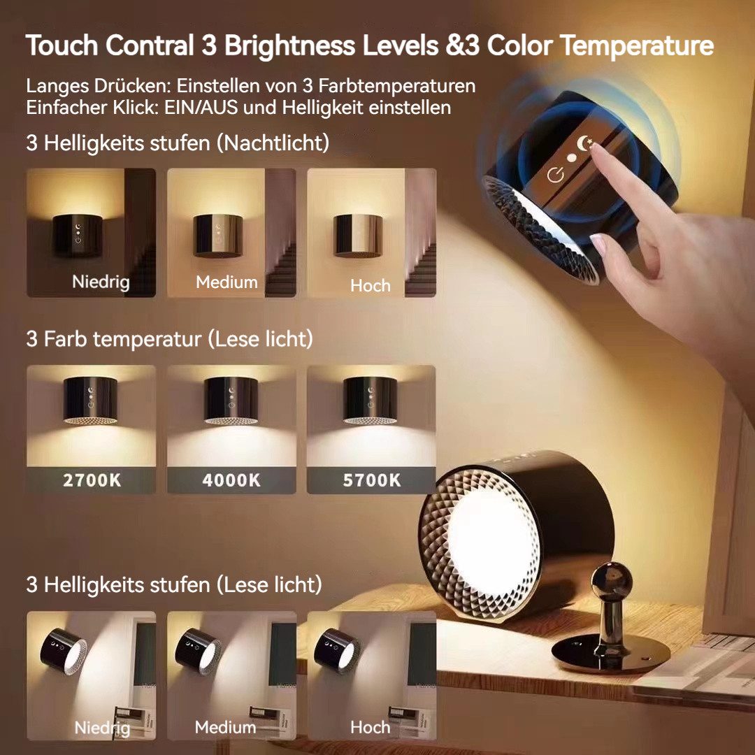 BlingBin LED Wandleuchte Innen 360°drehbare Wandlampe, günstig online kaufen