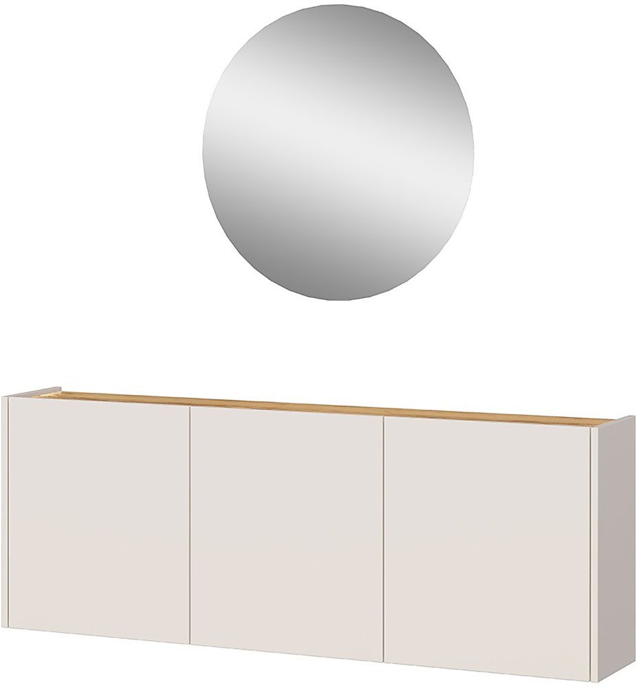 GERMANIA Garderoben-Set GW-Libbiano, (2-St), Garderoben-Set bestehend aus Mehrzweckschrank/Schuhschrank und Spiegel