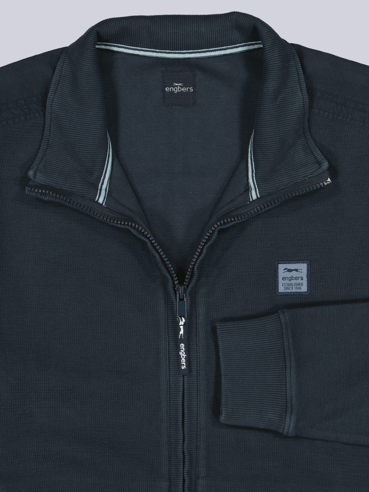 Engbers Sweatjacke Herren Sweatjacke Stehbund, Saphirblau günstig online kaufen