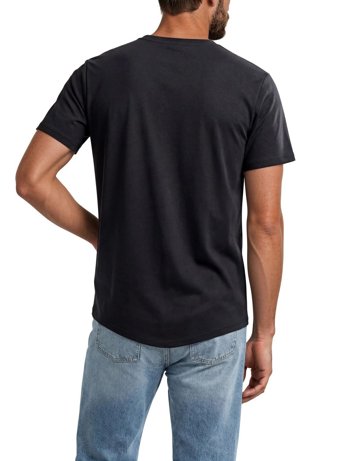 ONLY & SONS T-Shirt Herren Basic Shirt ONSJEFF LONGY 5er Pack Regular Fit (Vorteilspack, 5-tlg) Kurzarm Tee Shirt mit Rundhalsausschnitt aus 100% Baumwolle