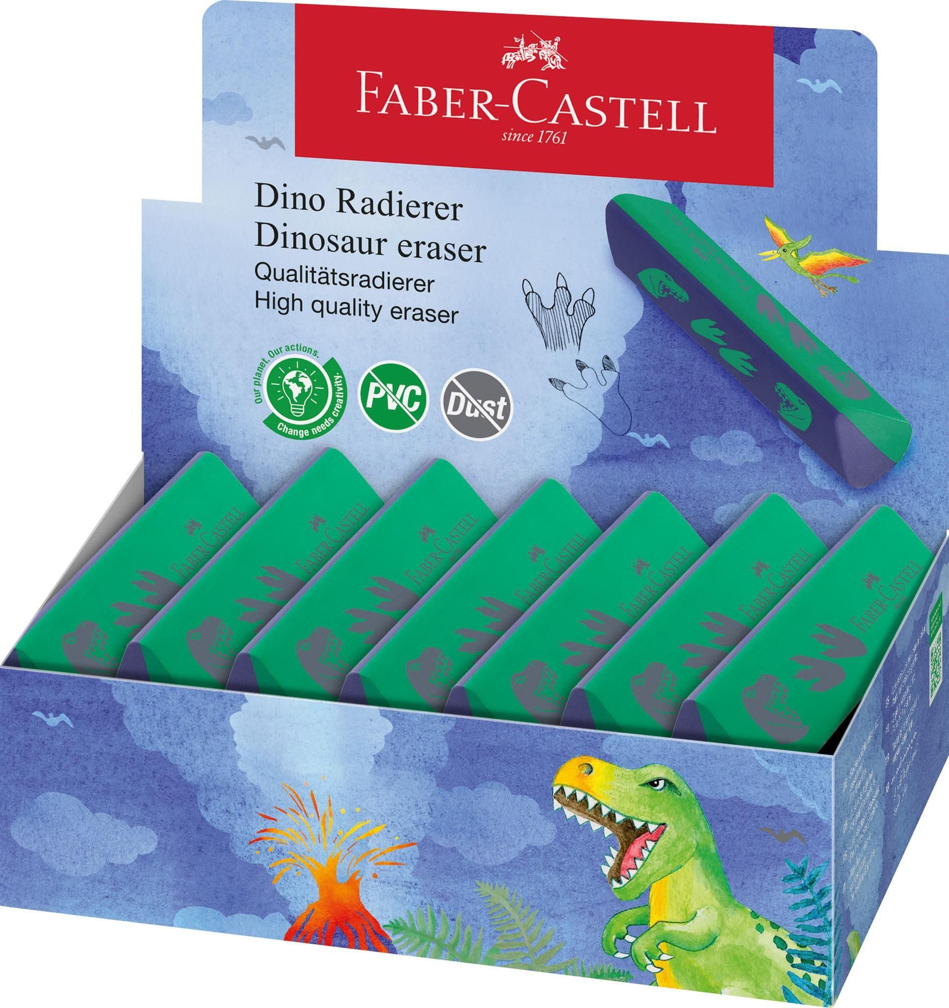 Faber-Castell Radiergummi Faber Castell Radierer Dino 41x18x12 mm