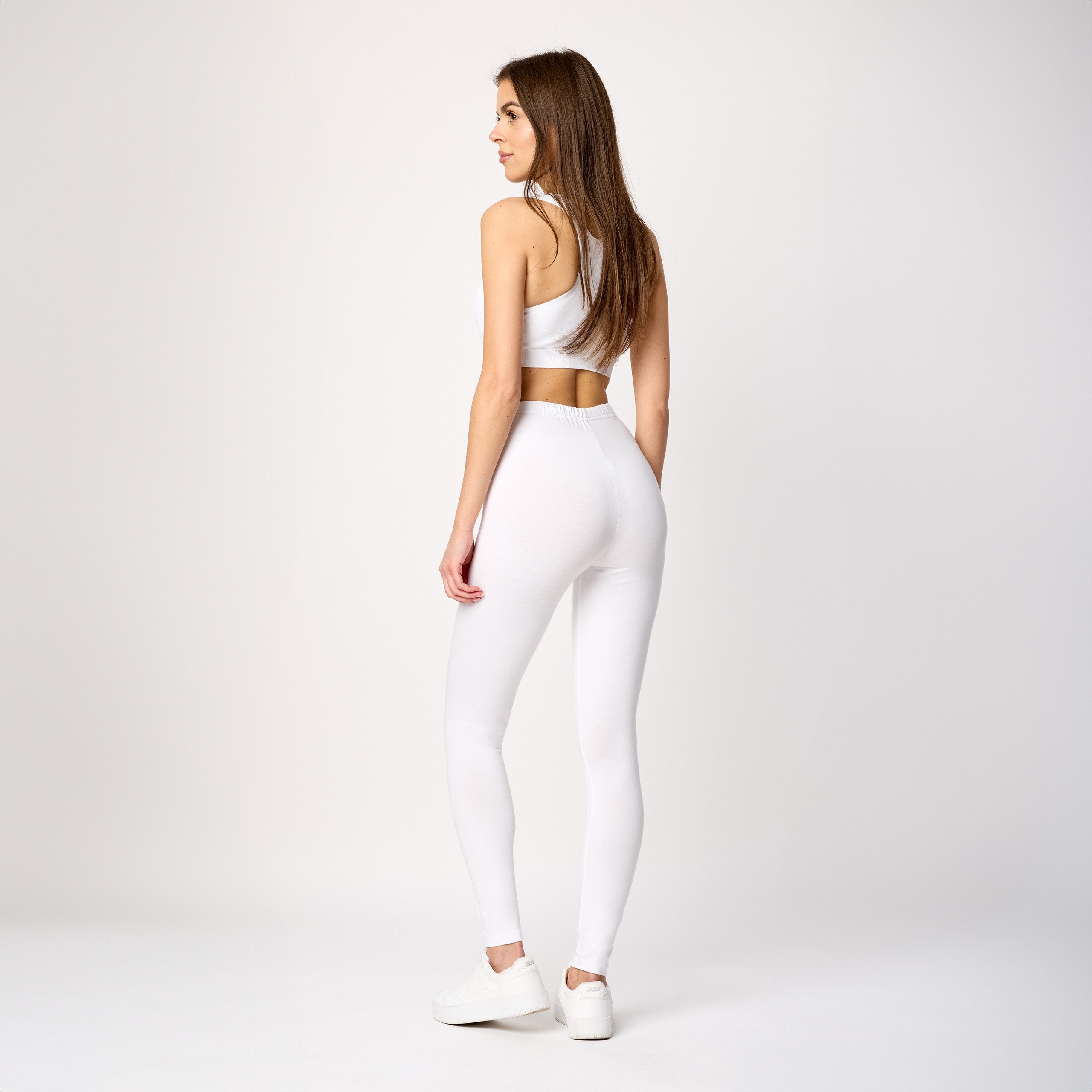 Merry Style Leggings Damen Hosen aus Baumwolle MS10-198 (1-tlg) elastischer Bund, eng