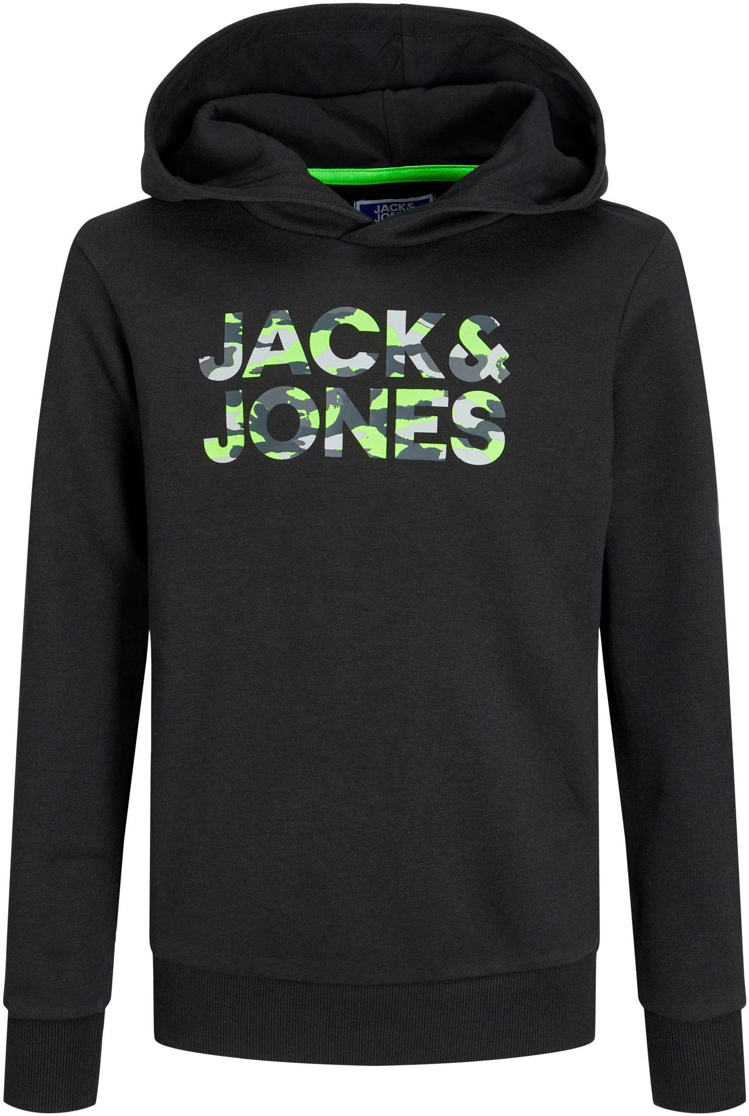 Black HOOD SWEAT Jack Kapuzensweatshirt Junior & JJMILES Jones JNR