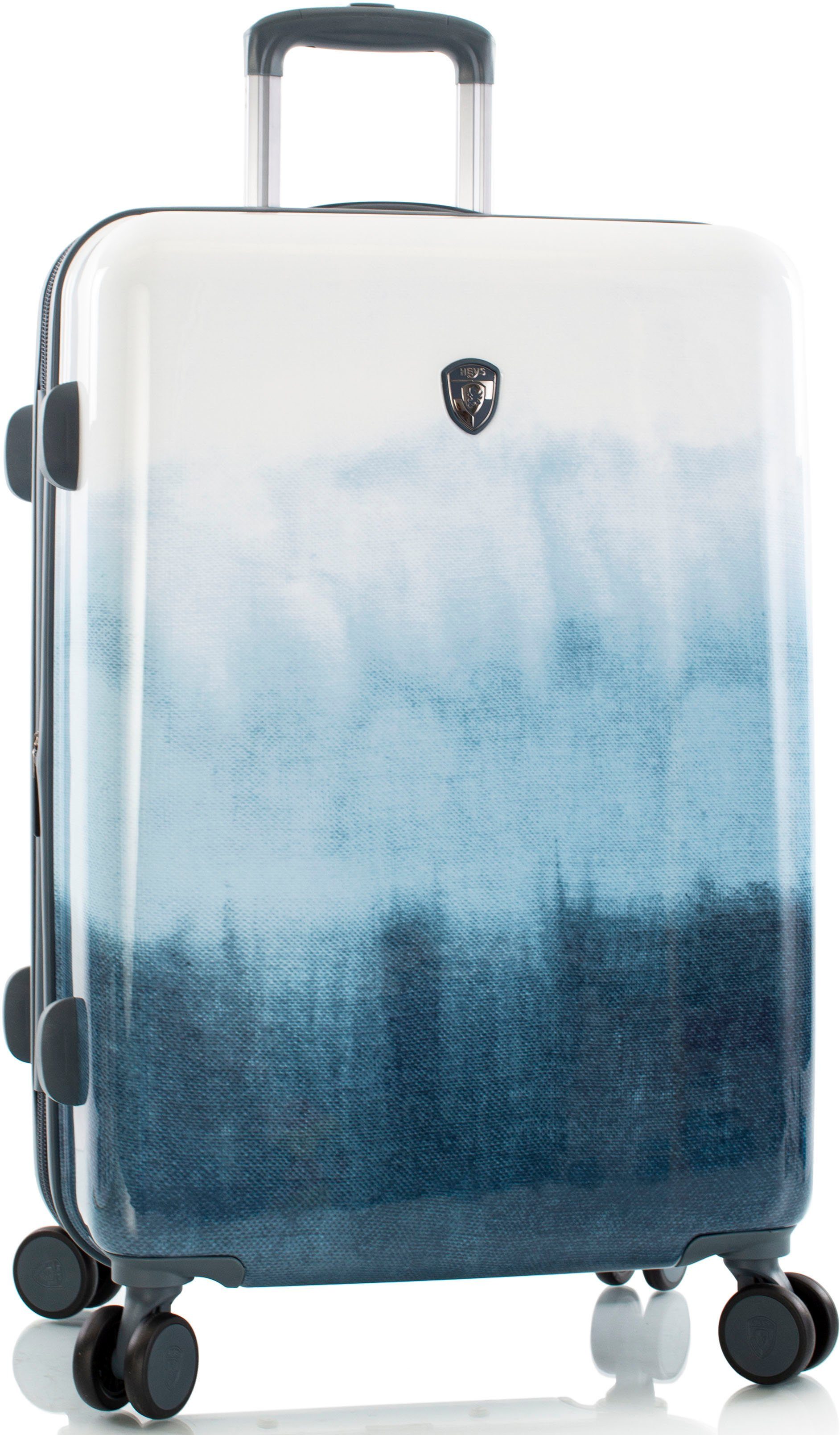 Heys Hartschalen-Trolley Tie-Dye blau, 66 cm, 4 Rollen, Heys x Joachim Llambi Hartschalen-Koffer Volumenerweiterung
