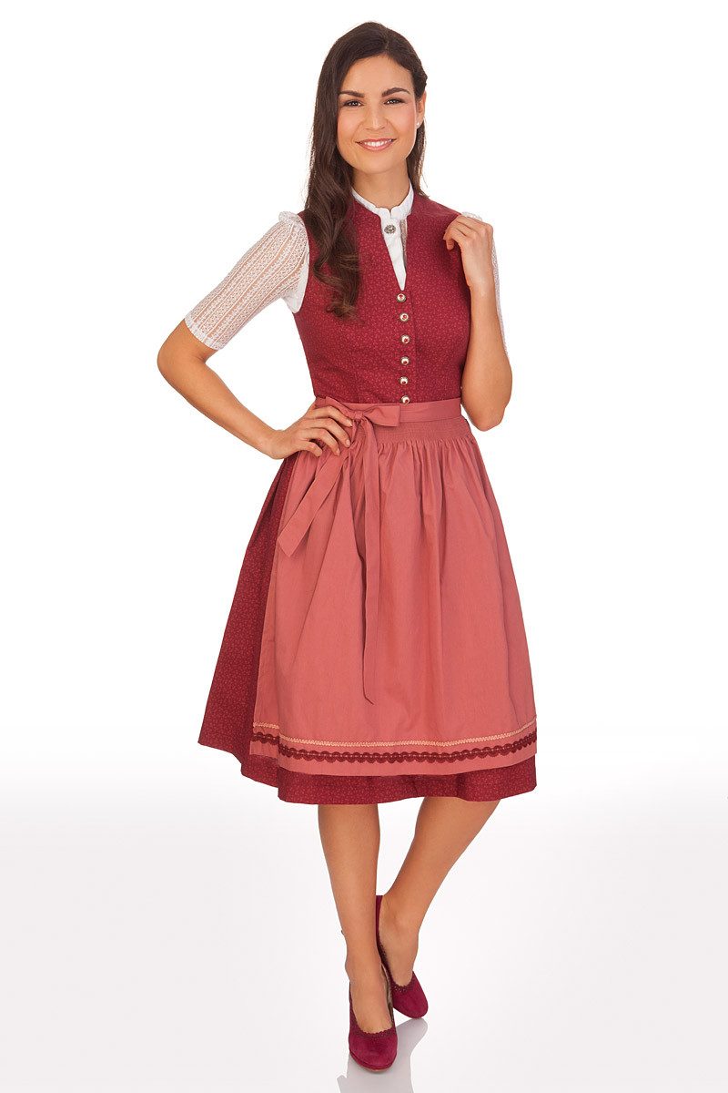 MarJo Dirndl Retro Dirndl 2tlg. - BARBARA - blutrot