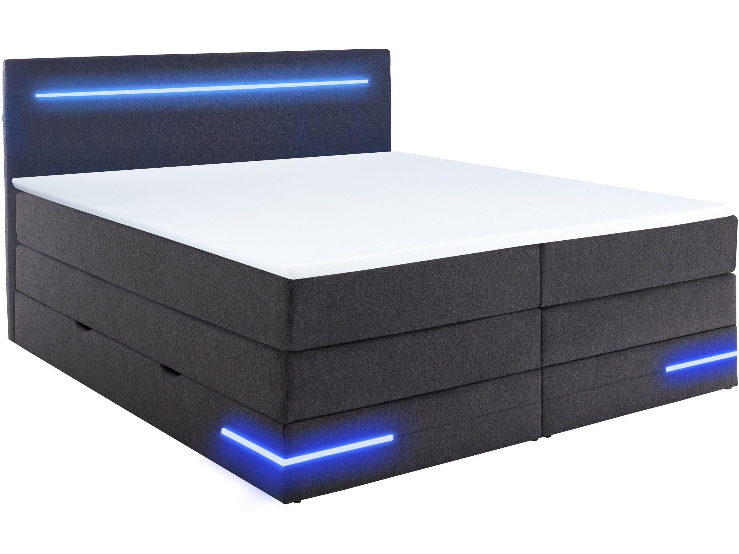 wonello Boxspringbett Daytona, mit LED Beleuchtung günstig online kaufen