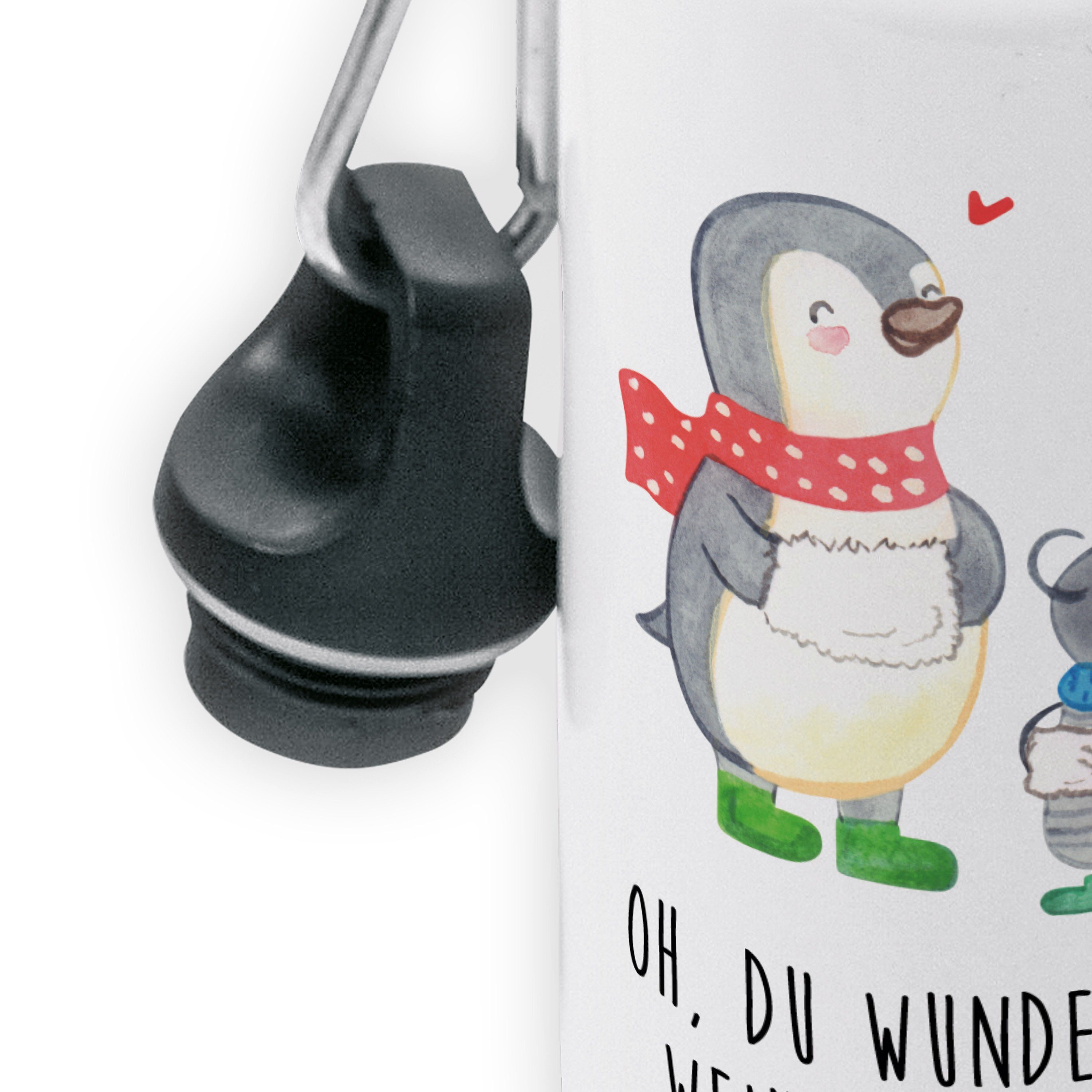 Panda Winterzeit Geschenk, Mr. - & Weihnachten Weiß - Trinkflasche Grüße Mrs. Kinderflasche, Smörle