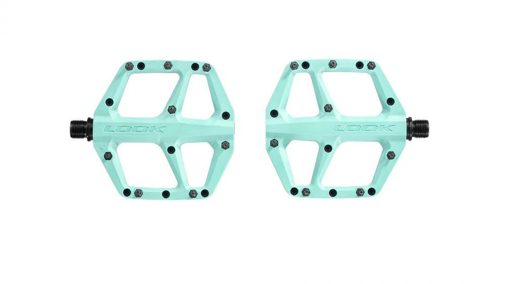 Look Plattformpedale LOOK Trail Fusion MTB Plattformpedale, ice blue: hochwertige Flatpedal