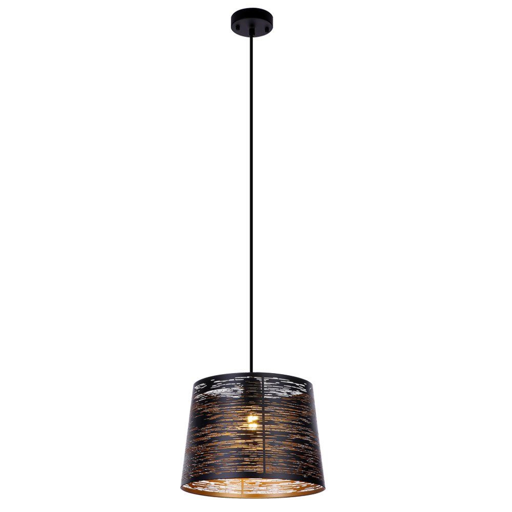 etc-shop LED Pendelleuchte, Leuchtmittel Lampe Warmweiß, schwarz inklusive, gold Fernbedienung Hänge Decken Farbwechsel, Wohn Zimmer