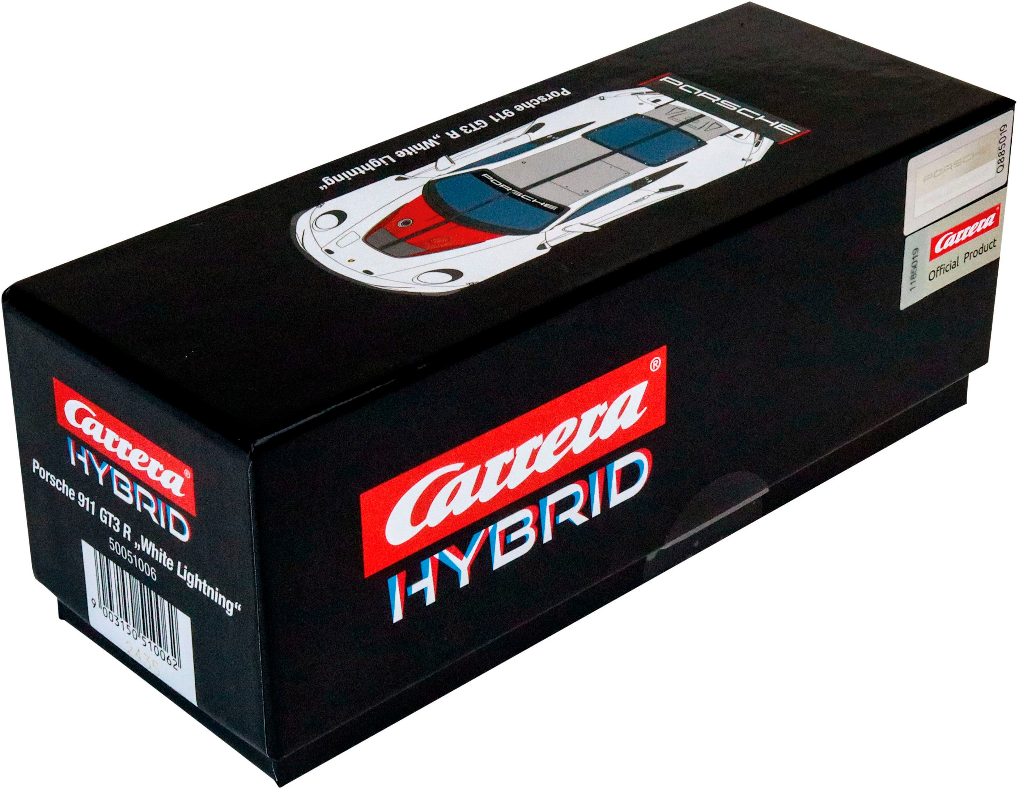 Carrera® Rennbahn-Auto Carrera Hybrid, Porsche 911 GT3 R, White Lightning