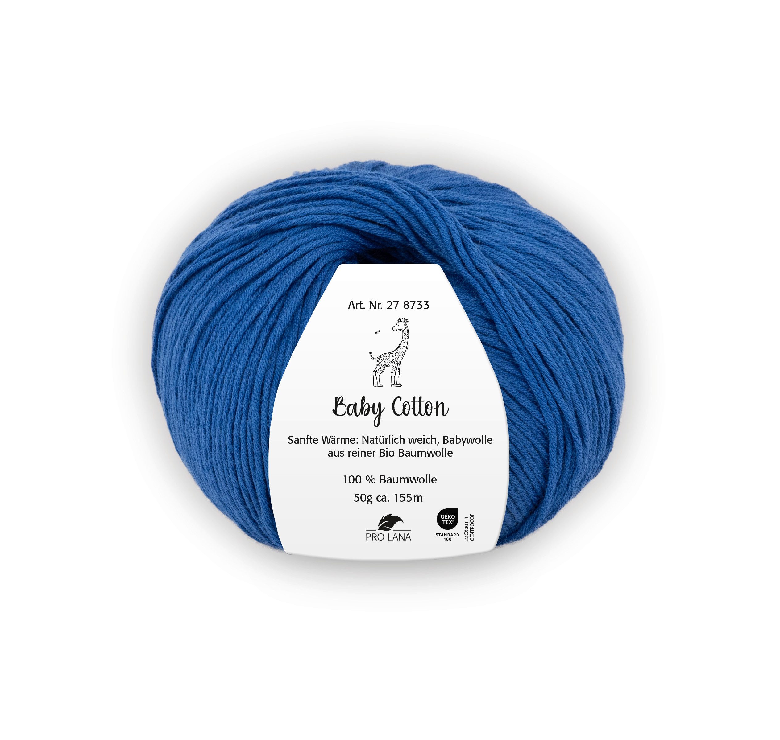 Pro Lana BABY COTTON 50 g Häkelwolle, 155 m (Weiche Bio-Baumwolle für zarte Babyhaut), 50 g