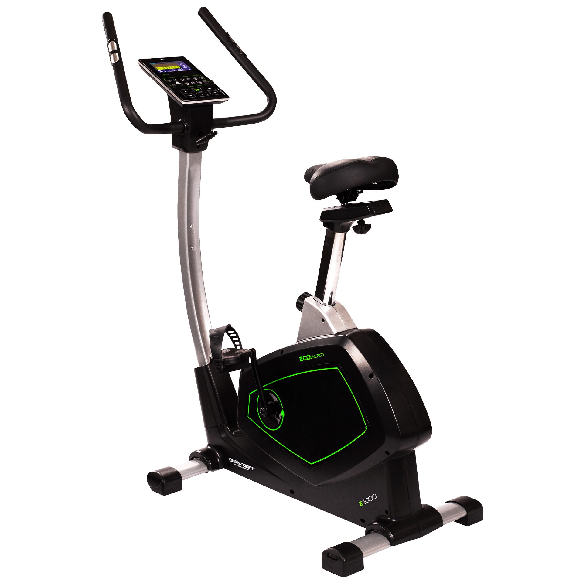 Christopeit Sport® Ergometer Eco 1000 (mit Tablet-Halterung), 150 kg max. Benutzergewicht, Fahrrad, 24 Widerstandsstufen