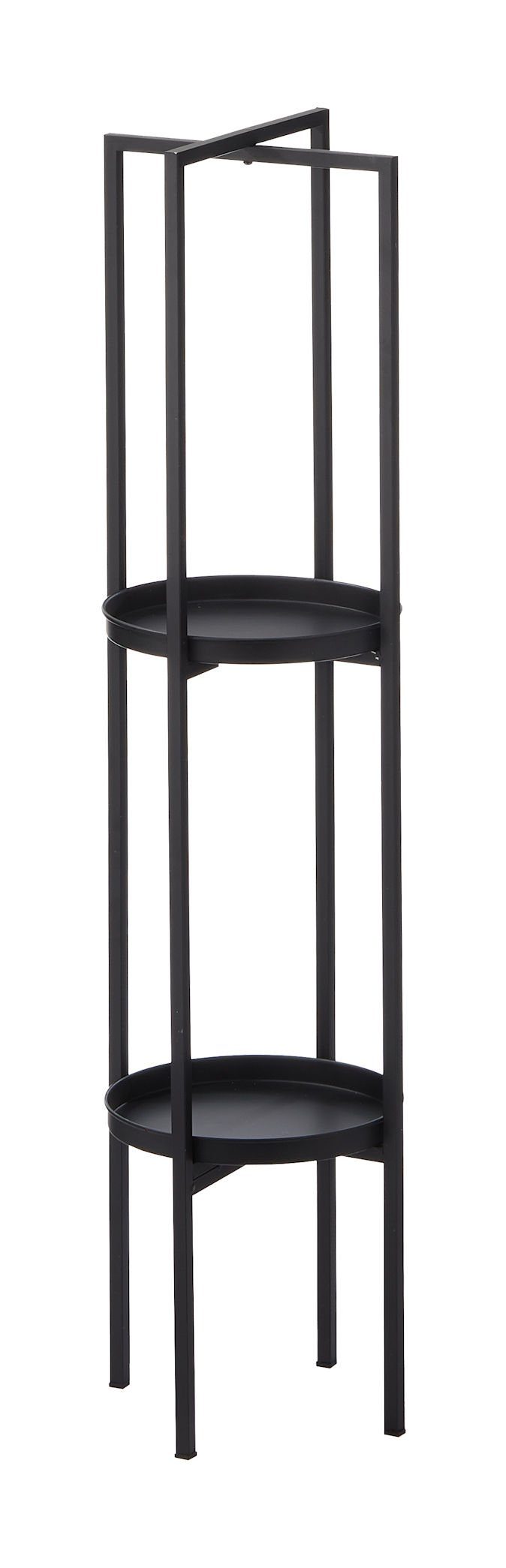 Spetebo Standregal Metall Standregal schwarz - 2 Ablagen, Stück 1-tlg., Run günstig online kaufen