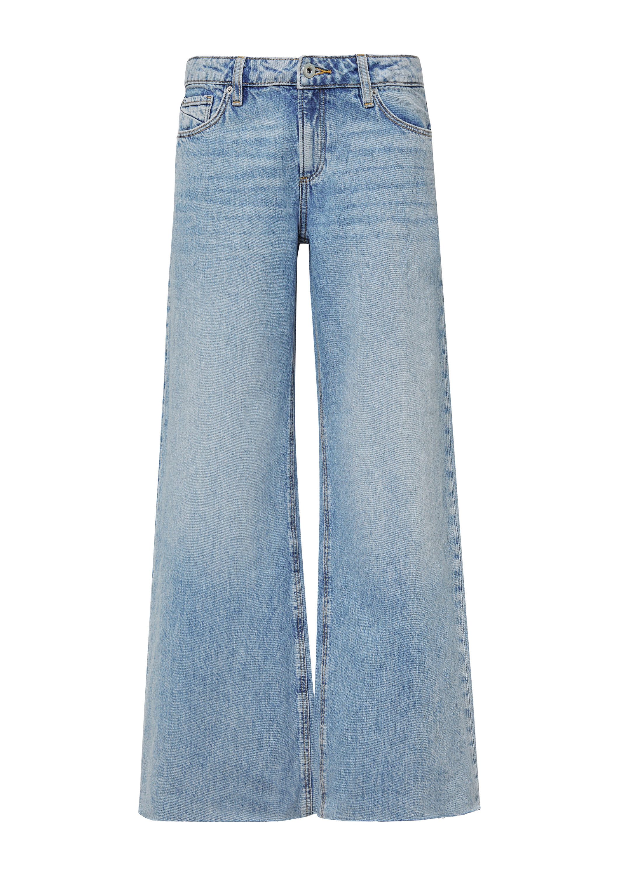QS Weite Jeans Jeans-Hose CATIE Jeans Catie / Slim Fit / Mid Rise / Wide Le günstig online kaufen