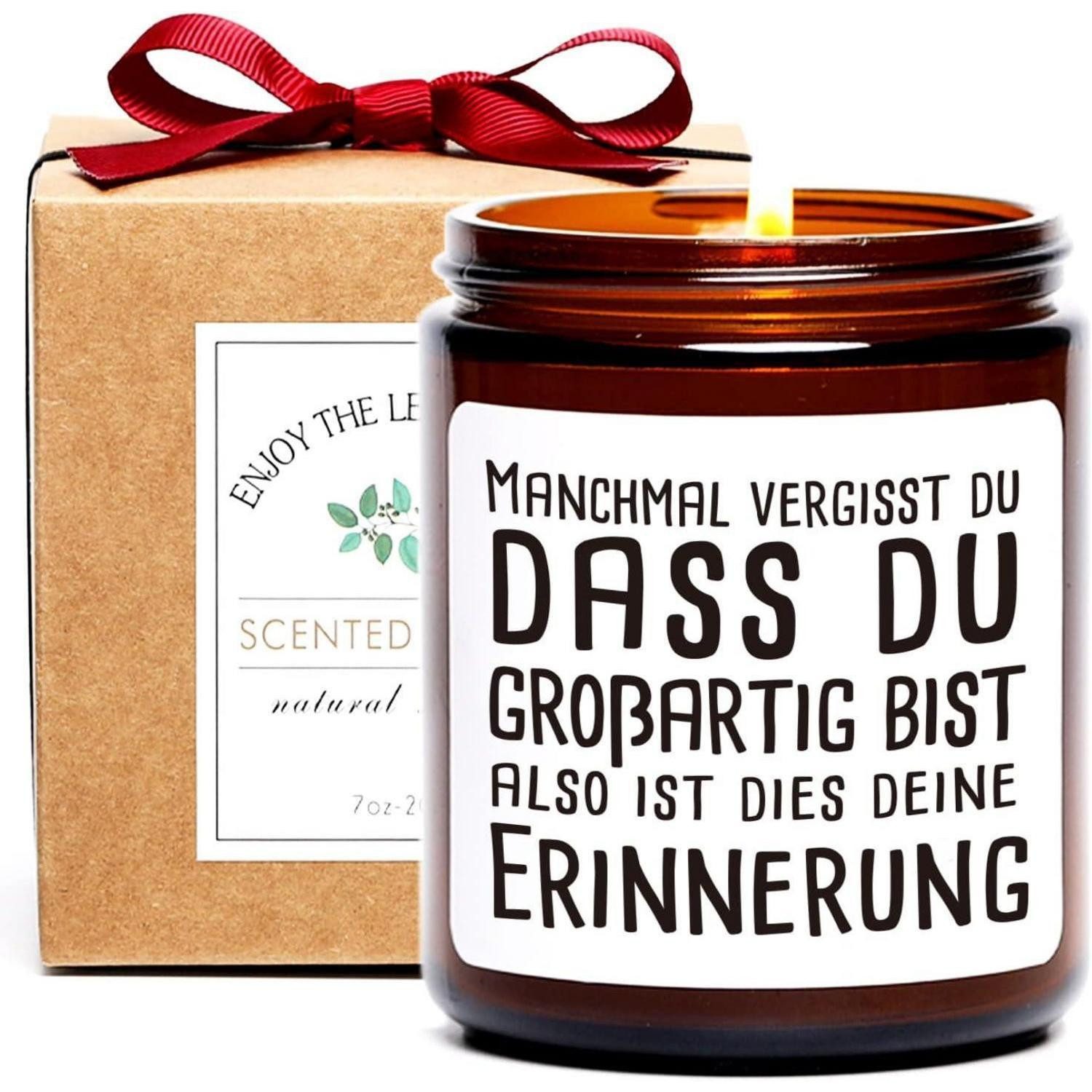 FUND AMLIGHT Duftkerze Duftkerze Natur Sojawachs 200g, Lustiges Geschenk Frauen