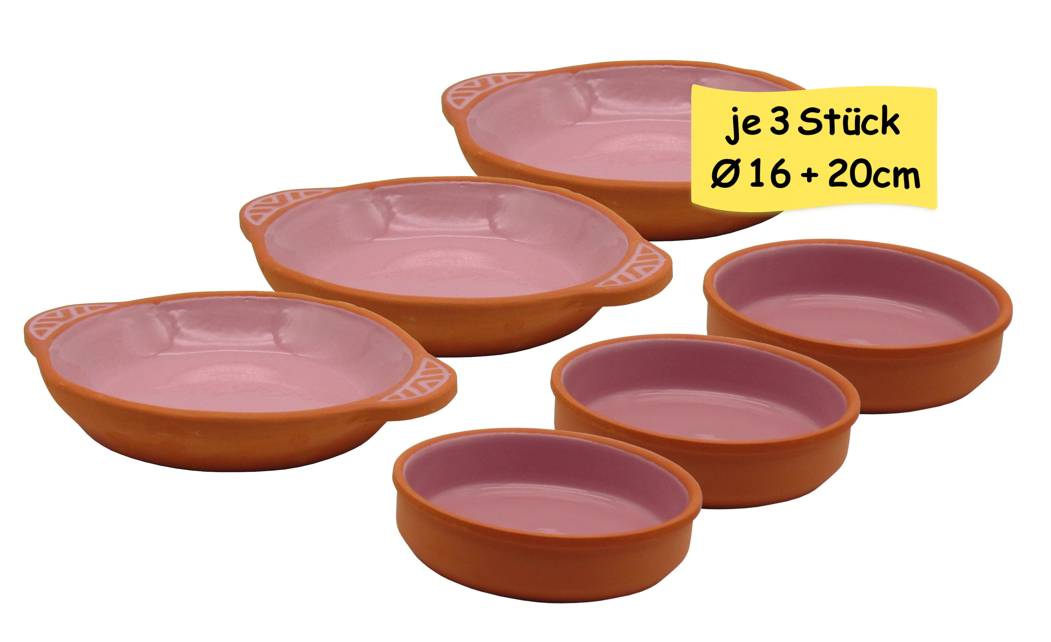 steinwohn Tapas-Schale Keramik Set Ø16 & Ø20 cm – 5 Farben, Mediterran, Spülmaschinengeeignet, Ofenfest, Mikrowellengeeignet