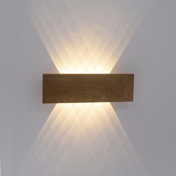 Paul Neuhaus LED Wandleuchte LED Wandleuchte Palma in Natur-dunkel 2x5,1W 760lm, keine Angabe, Leuchtmittel enthalten: Ja, fest verbaut, LED, warmweiss, Wandleuchte, Wandlampe, Wandlicht