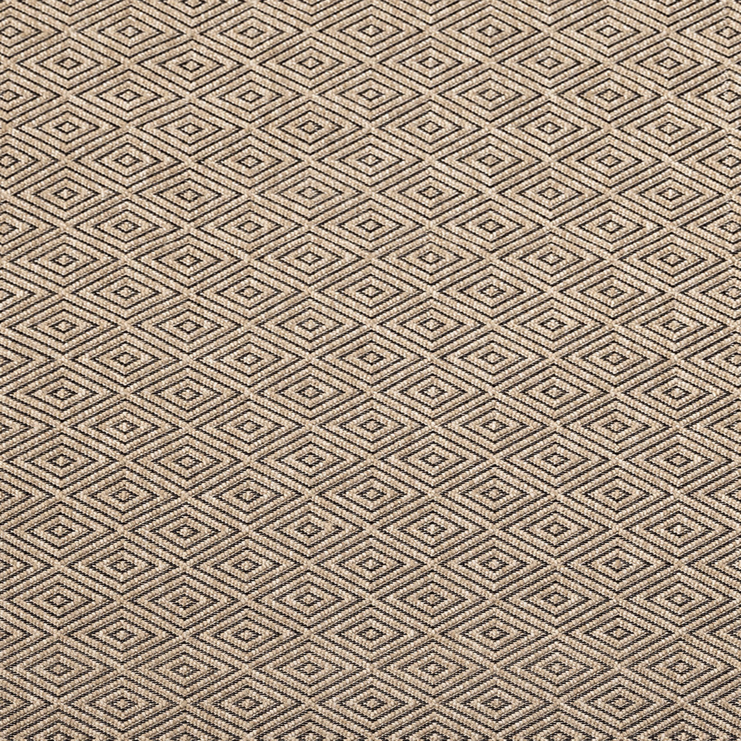 TeppichHome24 Outdoorteppich In- und Outdoorteppich mit Rautenmuster beige/schwarz, Rechteckig – Bild 5 von 5