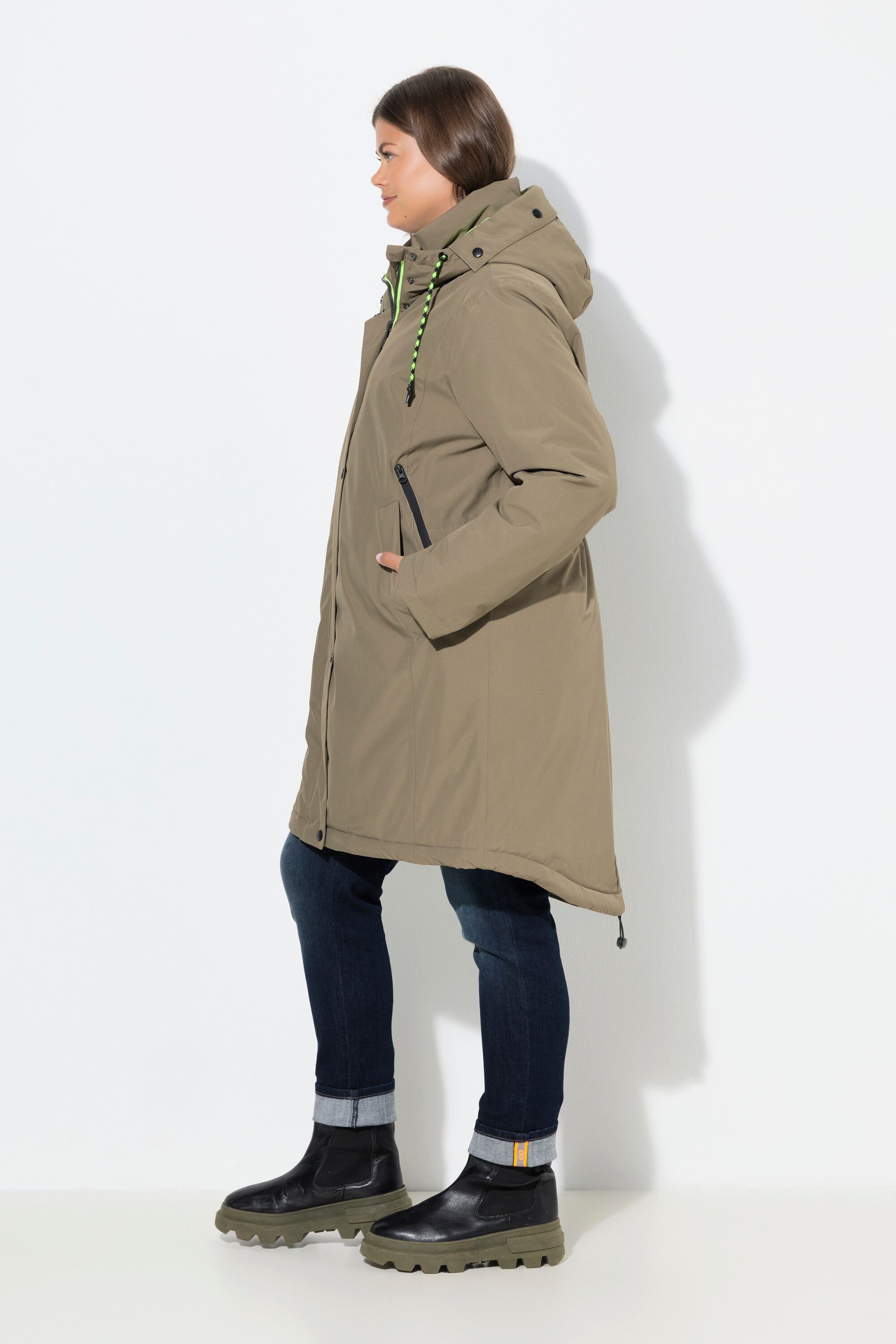 Laurasøn Wintermantel Funktionsmantel Kapuze 2-Wege-Zipper