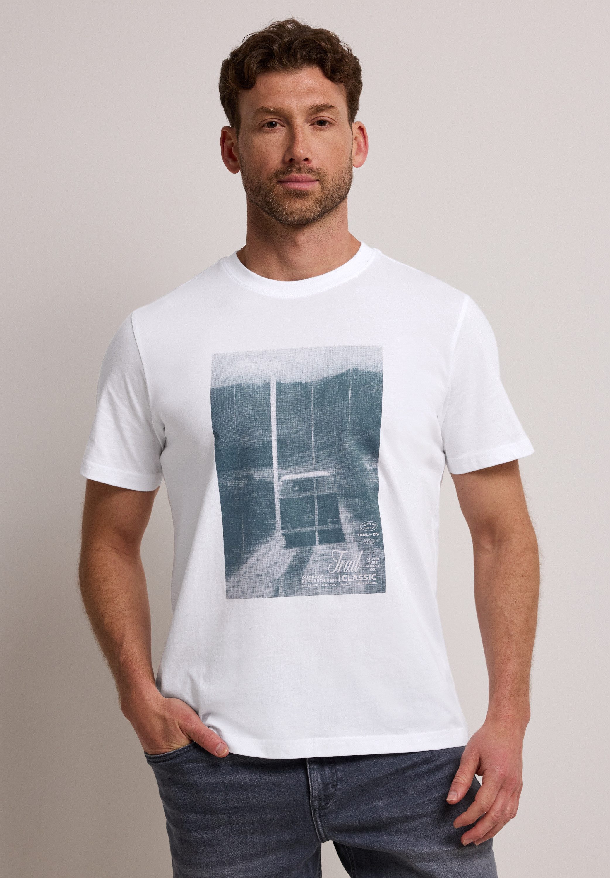 STREET ONE MEN T-Shirt aus reiner Baumwolle