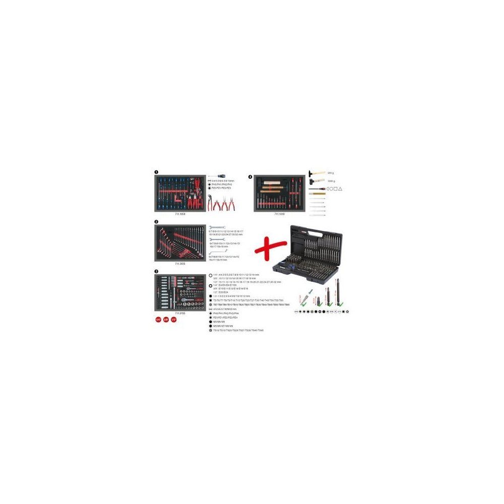 KS Tools Montagewerkzeug Universal-Systemeinlagen-Satz 713.0515, 713.0515