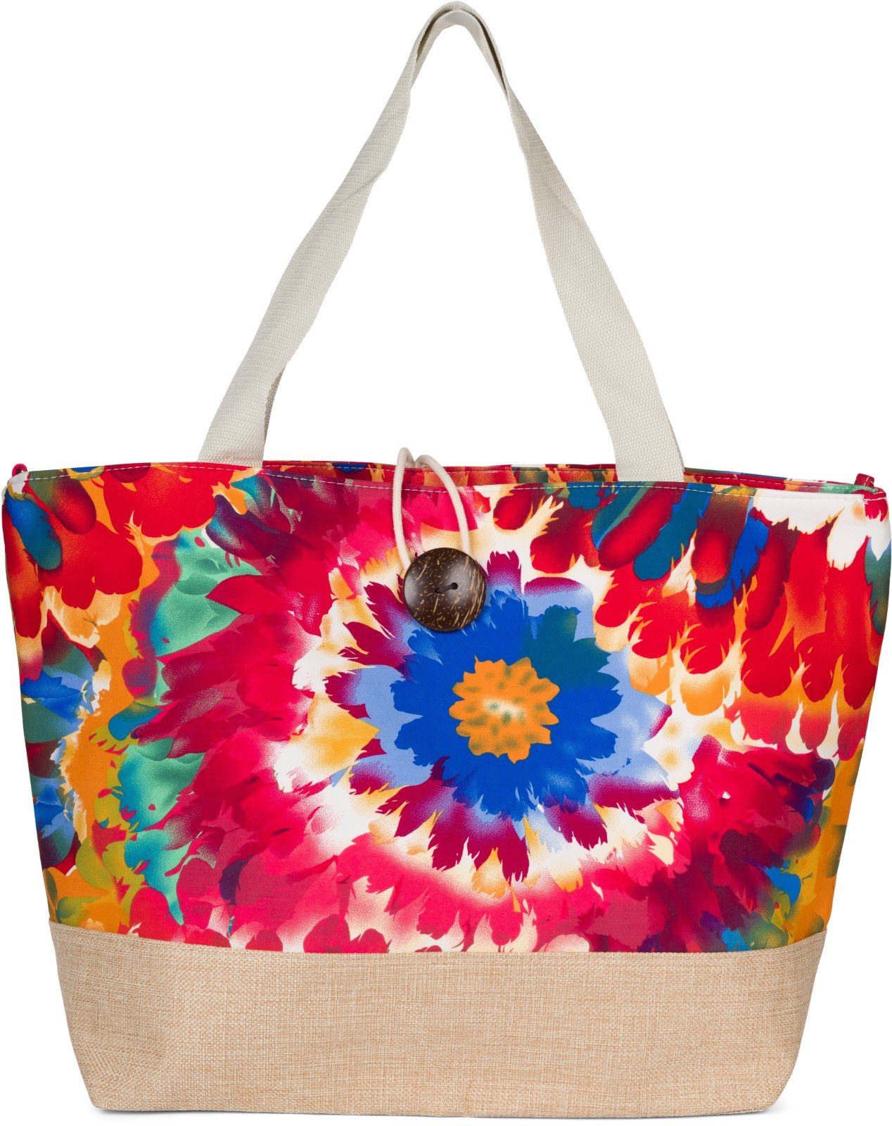 styleBREAKER Strandtasche Strandtasche mit Blumen Muster günstig online kaufen