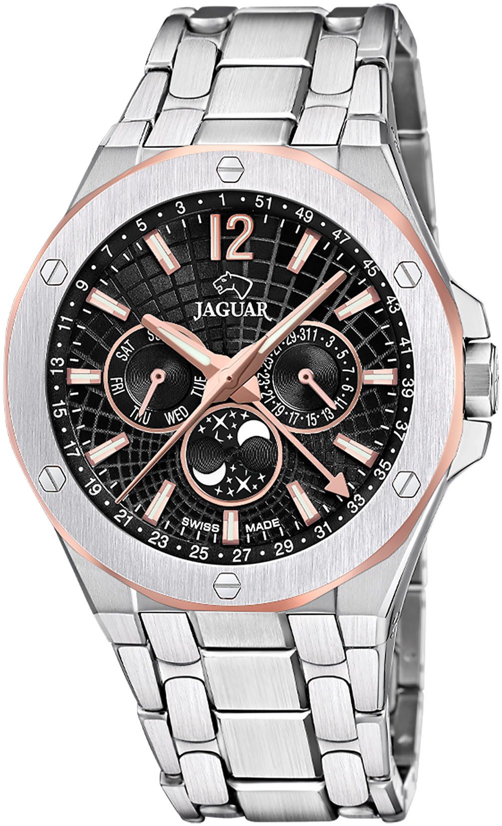 Jaguar Multifunktionsuhr Diplomatic Moonphase J1039/4, Quarzuhr,Armbanduhr, günstig online kaufen