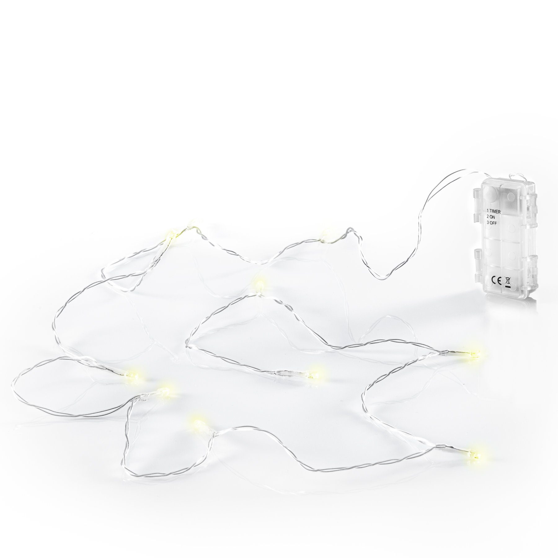 LEDs 10 LED-Lichterkette BigDean innen für warmweiße 1,5m Drahtlichterkette außen +