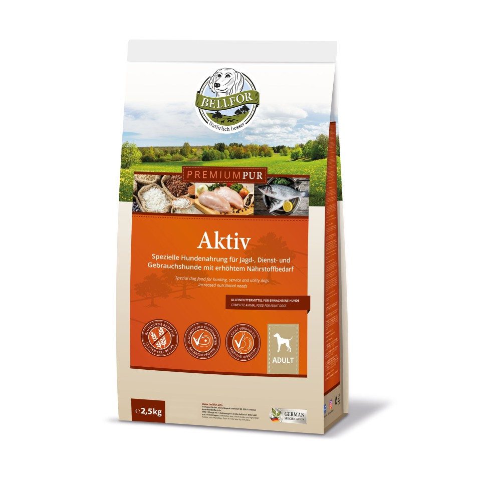 Bellfor Bellfor Hundefutter für sportliche Hunde - PREMIUM PUR Aktiv - 2,5 kg, für: Hunde