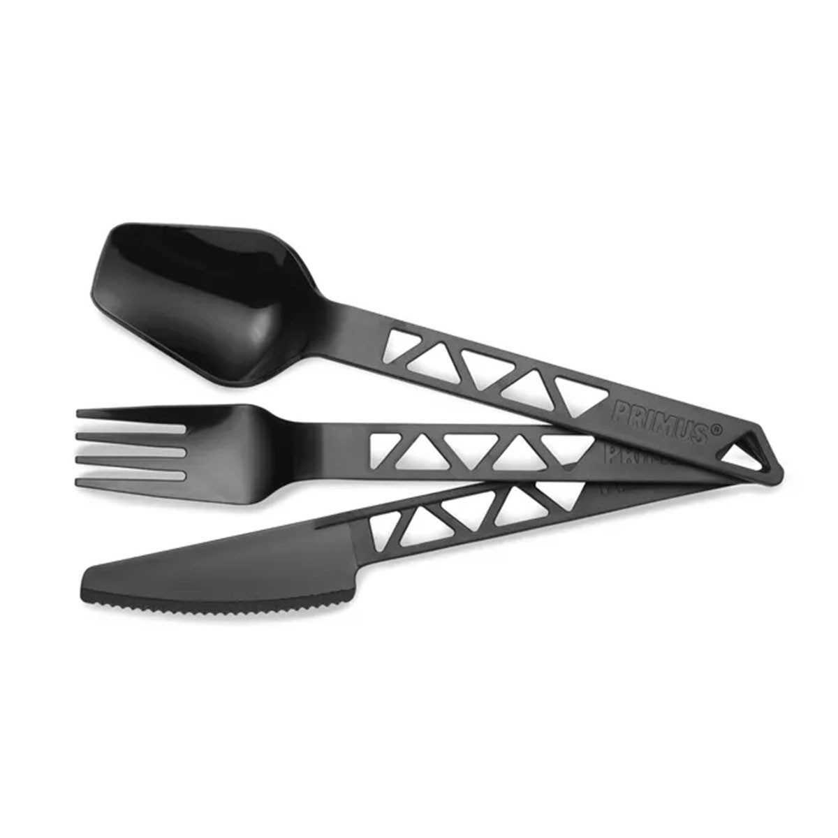 Primus Grillbesteck-Set Lightweight Trailcutlery Tritan - Outdoorbesteck Schwarz