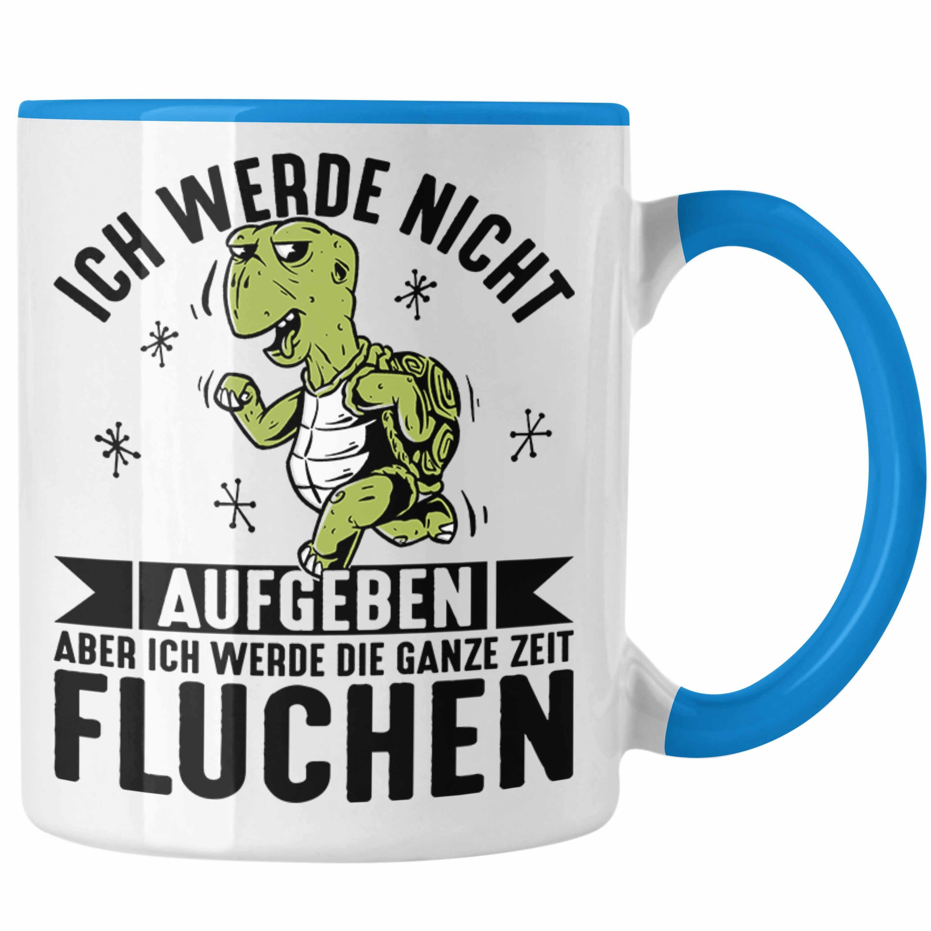 Trendation Tasse Wandern Tasse Geschenk Ich Werde Nicht Aufgeben Aber Die Ganze Zeit Fl Blau