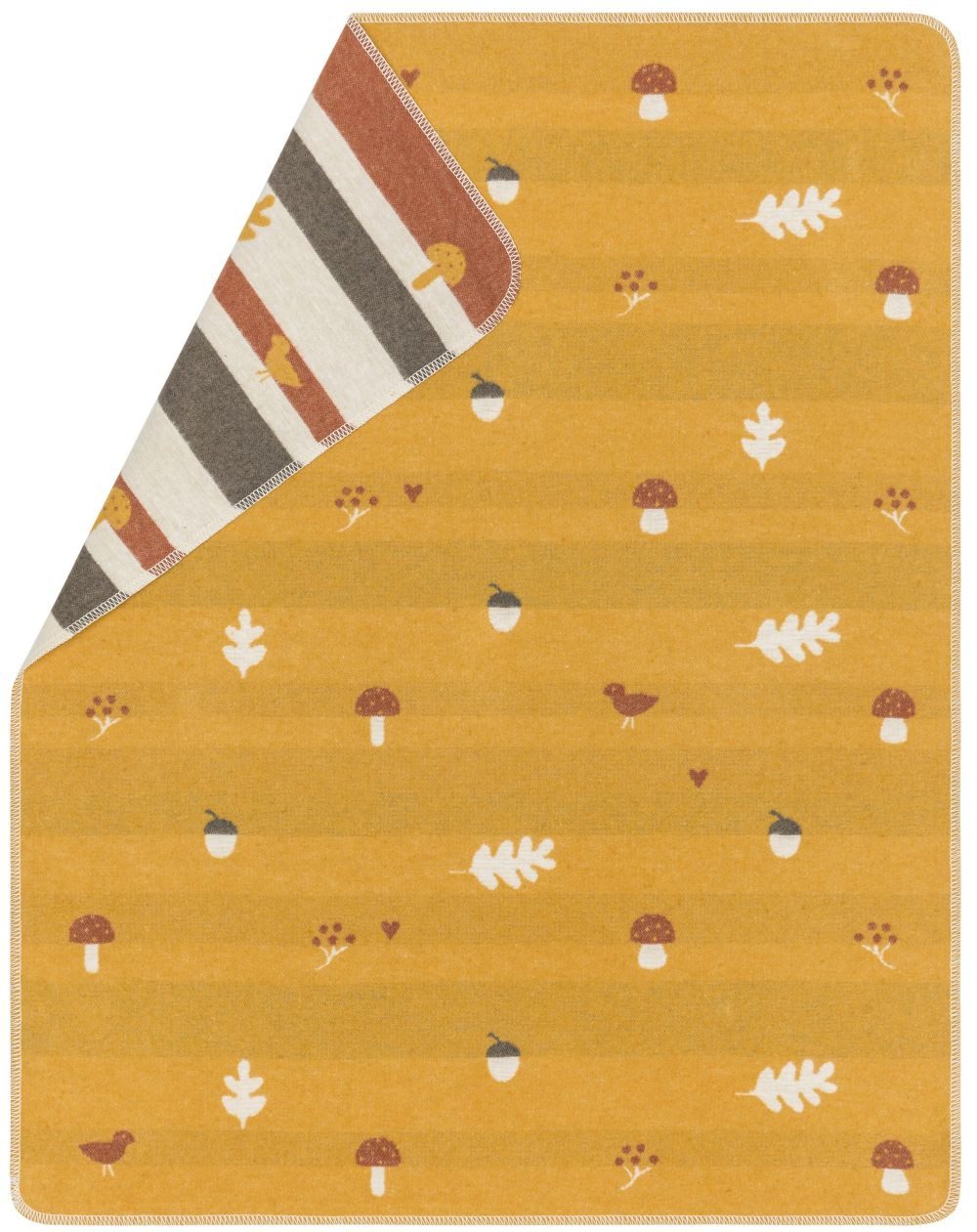 Babydecke Juwel 'Forest Friends' 70 x 90 cm Gold- Gelb, DAVID FUSSENEGGER