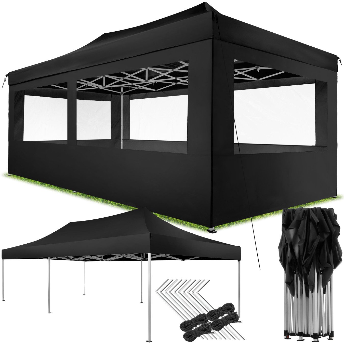 tectake Pavillon Viola, mit 6 Seitenteilen, günstig online kaufen