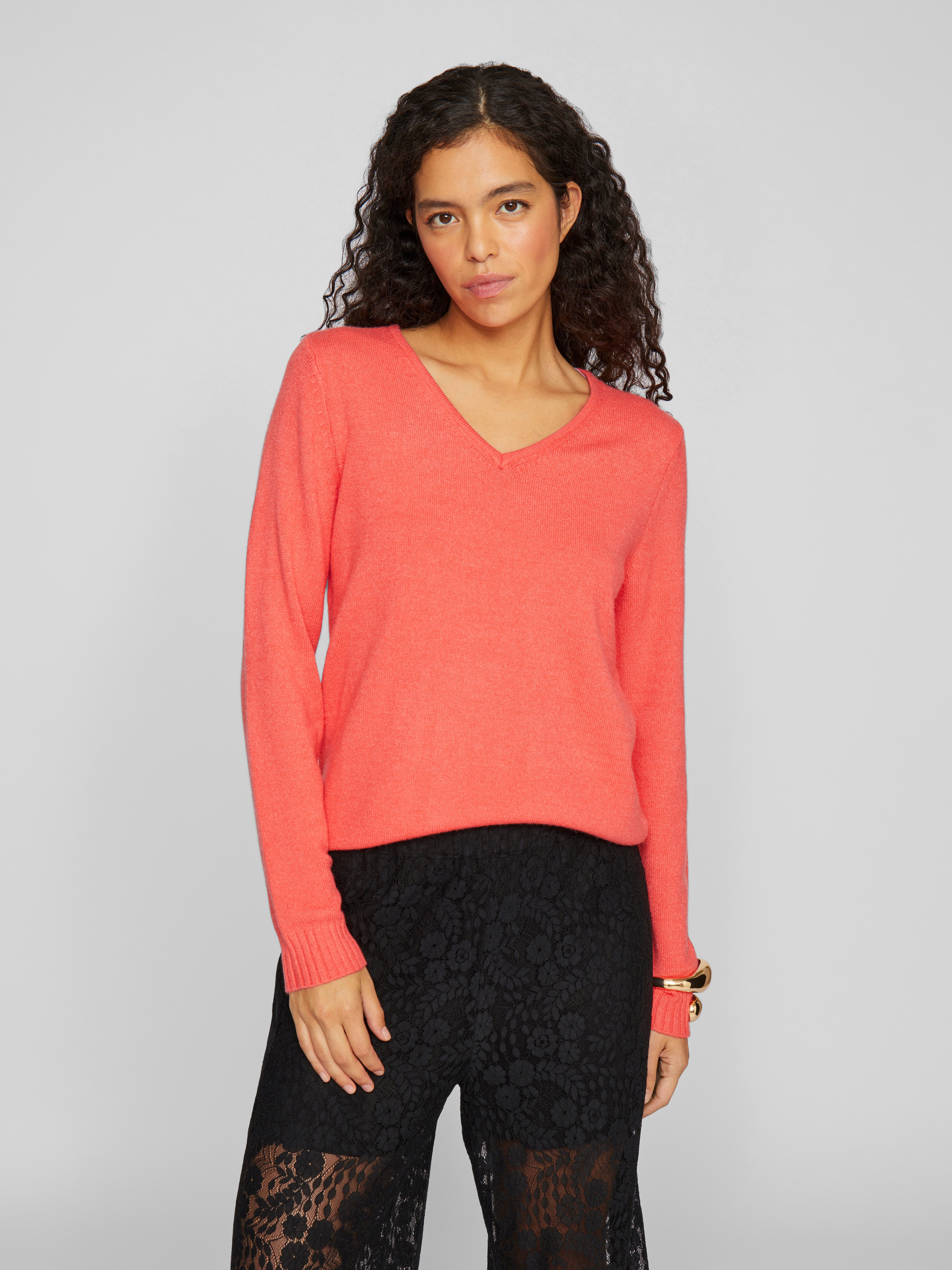 Vila V-Ausschnitt-Pullover VIRIL V-NECK L/S KNIT günstig online kaufen