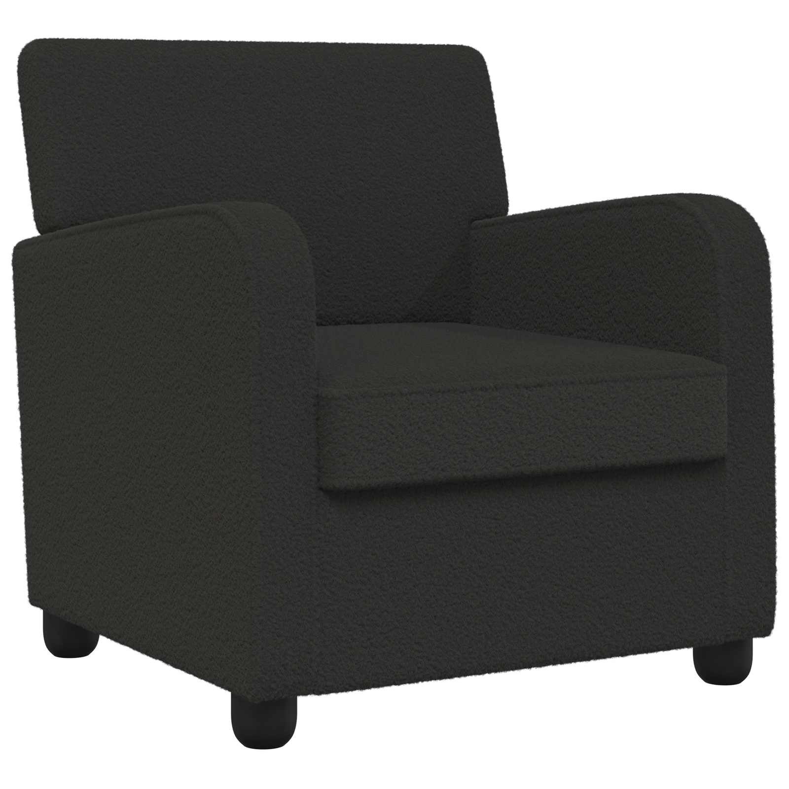 vidaXL Sessel Sessel Schwarz Lammfell-Imitat (1-St)