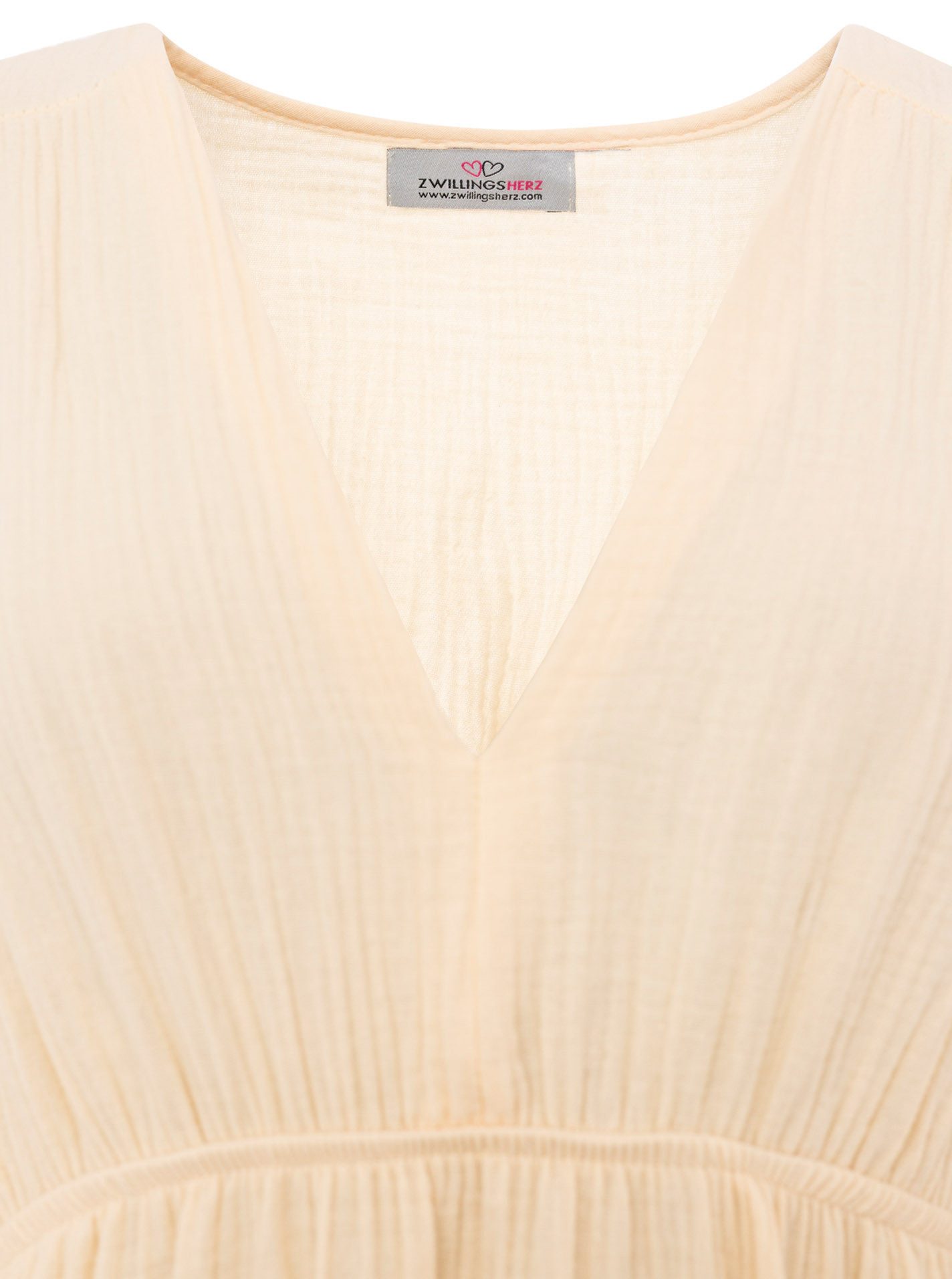 Zwillingsherz Maxikleid Maxikleid Baumwolle Musselin