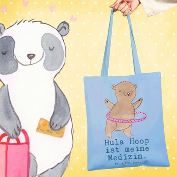 Mr. & Mrs. Panda Tragetasche Bär Hula Hoop - Sky Blue - Geschenk, Training, Sportler, Beuteltasche (1-tlg), Cross Stitching Griffe