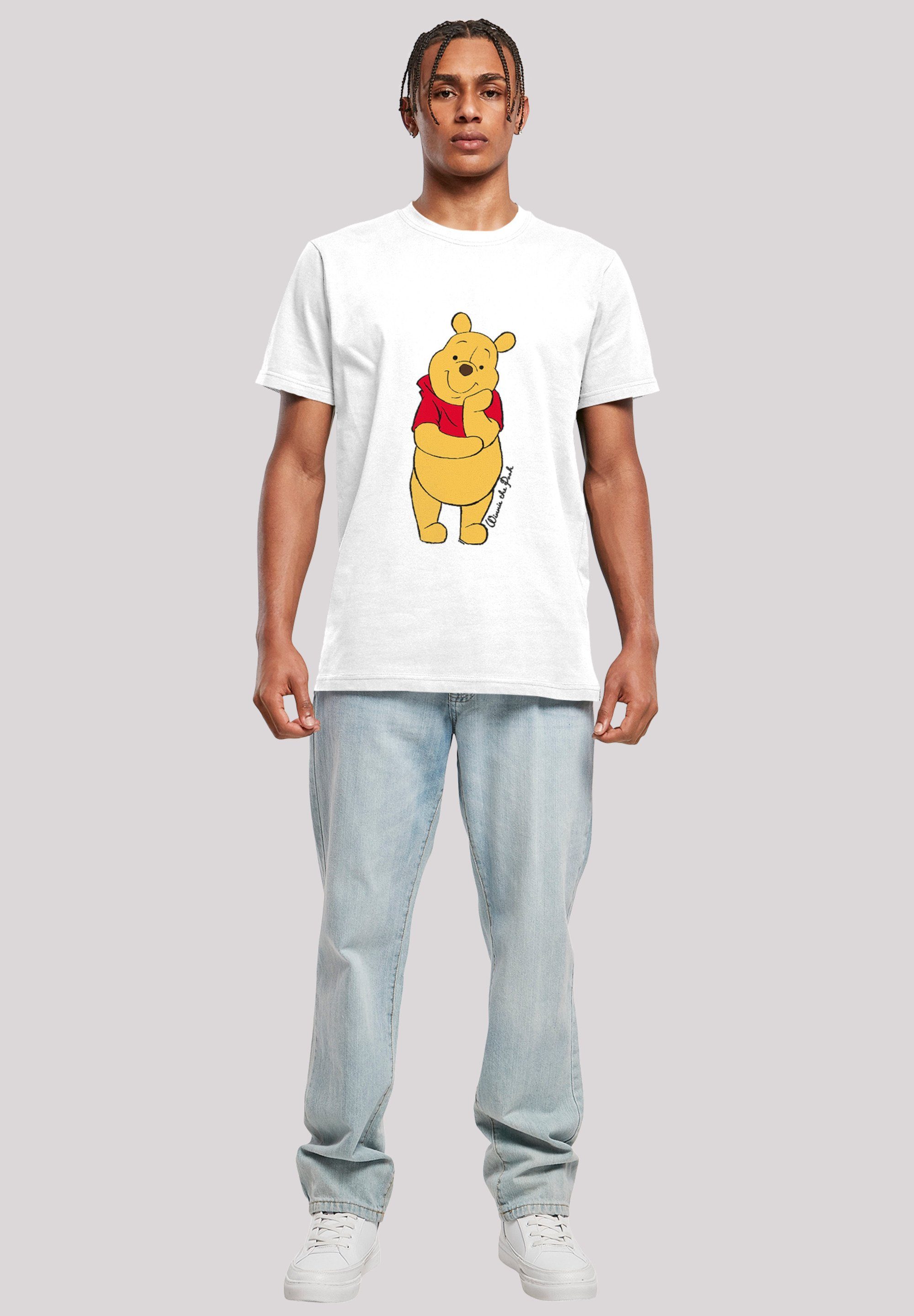 Merch,Regular-Fit,Basic,Bedruckt Herren,Premium T-Shirt F4NT4STIC Winnie Classic Disney The Pooh weiß