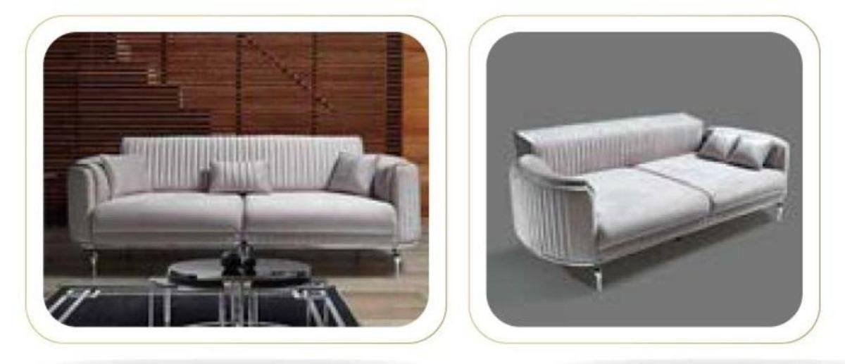 JVmoebel Sofas 3 Sitzer Polster Dreisitzer Möbel Textil Sofa Luxus Sofa, Designer