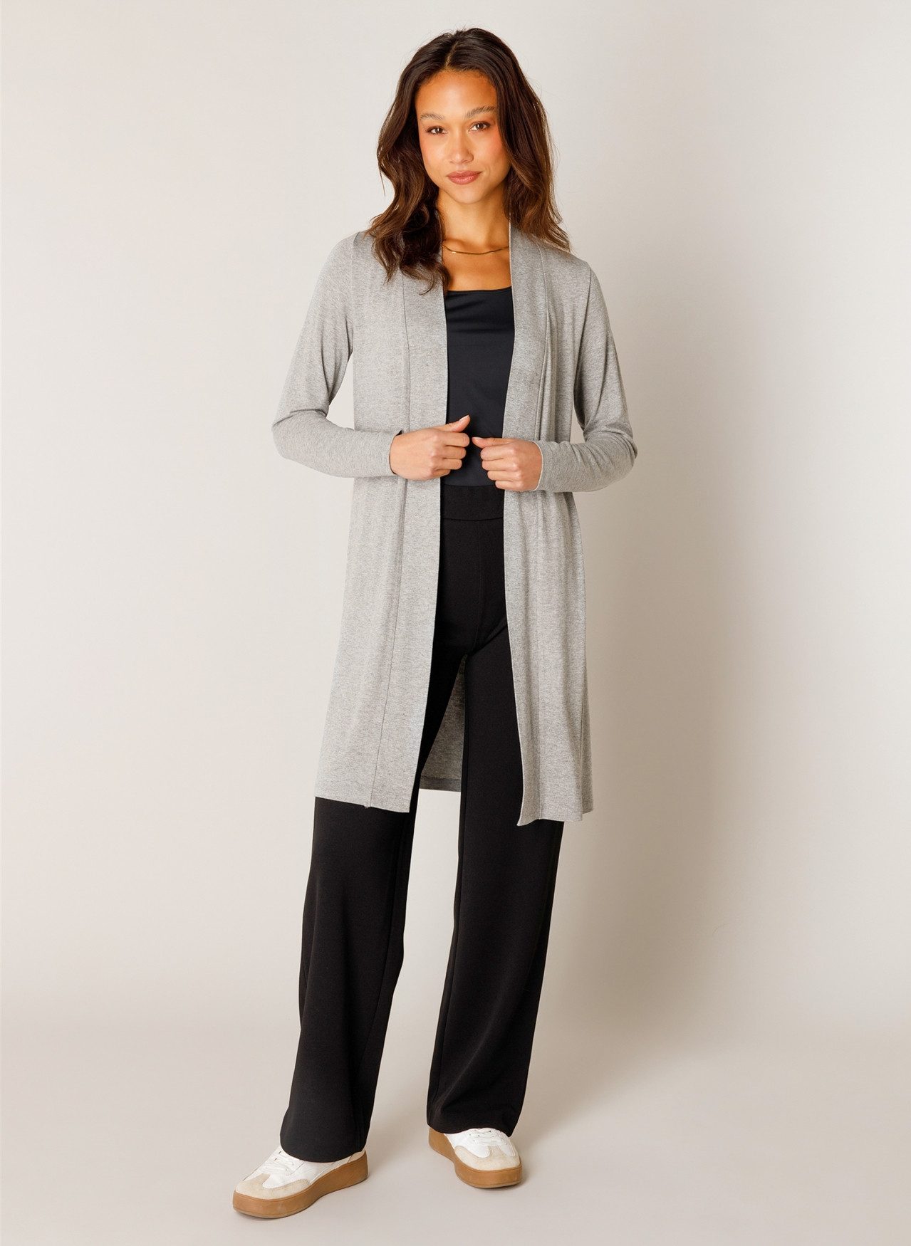 Base Level Longstrickjacke Yayla long ohne Verschluss