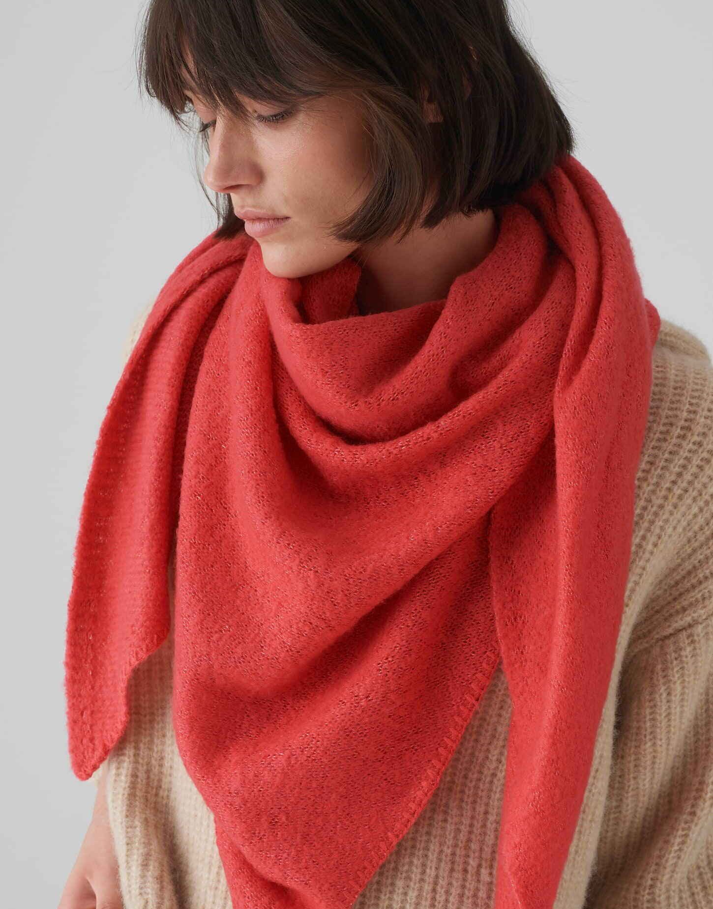 OPUS Strickschal AMADSI aus Bouclé Strick, one size, flauschiger Griff, wär günstig online kaufen