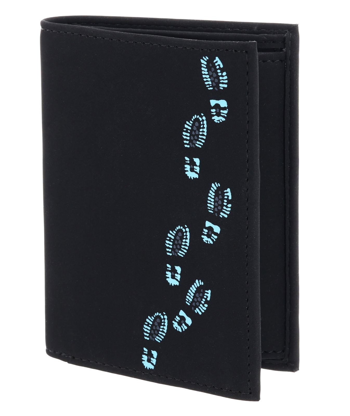 Footsteps Print Cyan Black