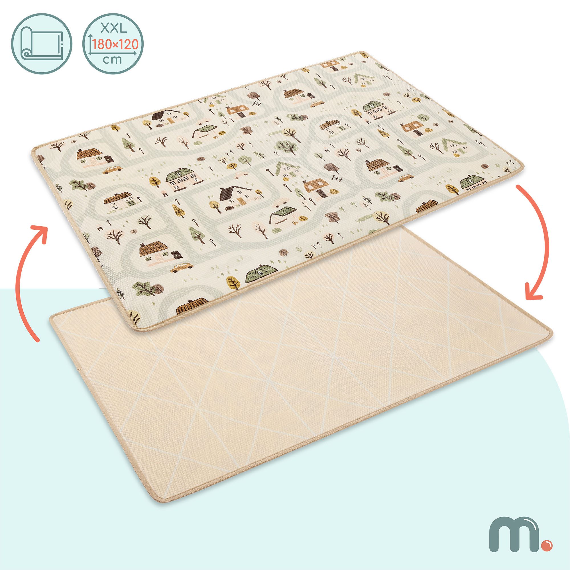 Mamabrum Spielmatte Mamabrum Spielmatte Baby XPE 180x120 cm beidseitig
