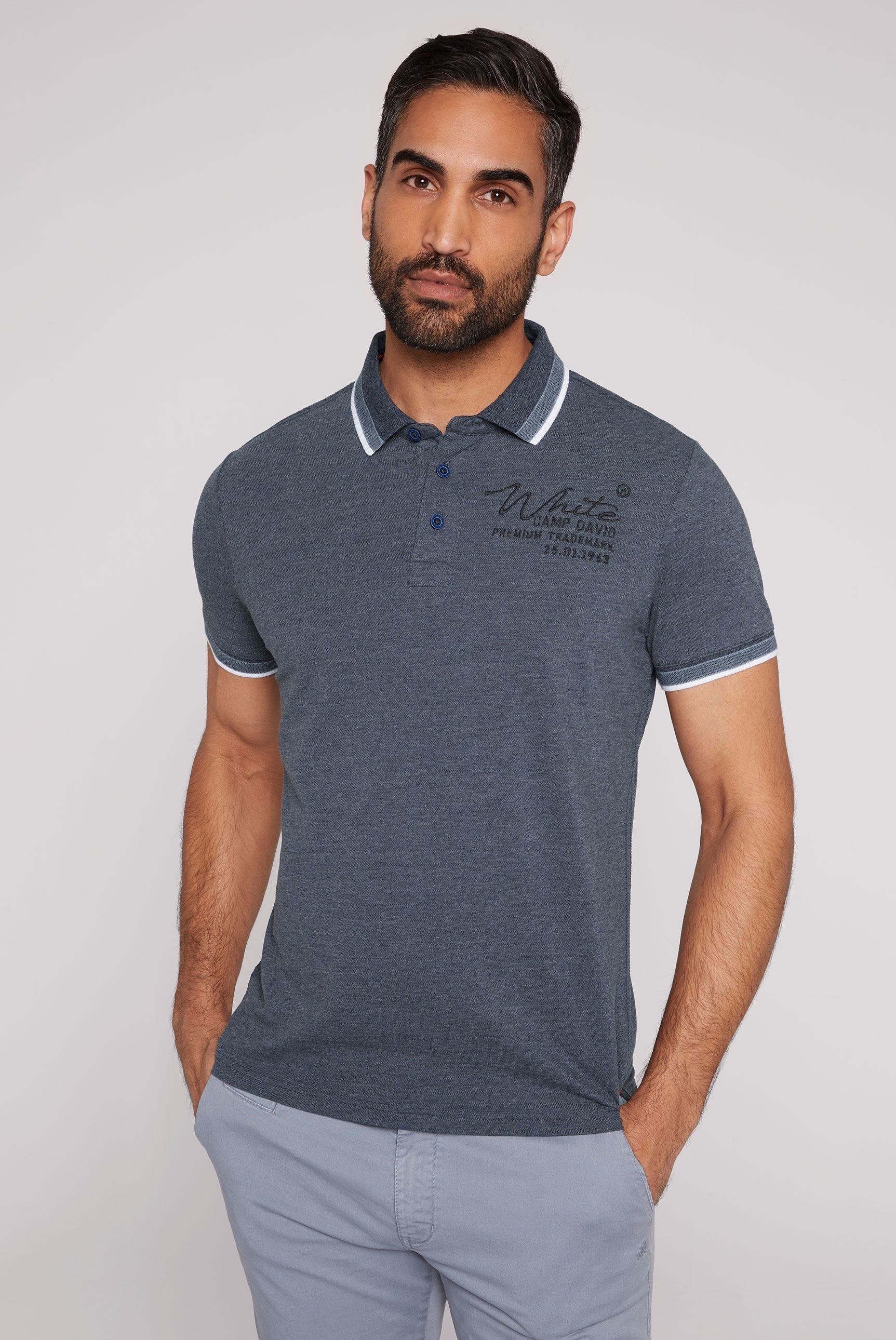 CAMP DAVID Poloshirt Mit Logoprägung mit Stickerei